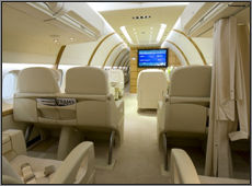wide body aircraft interior